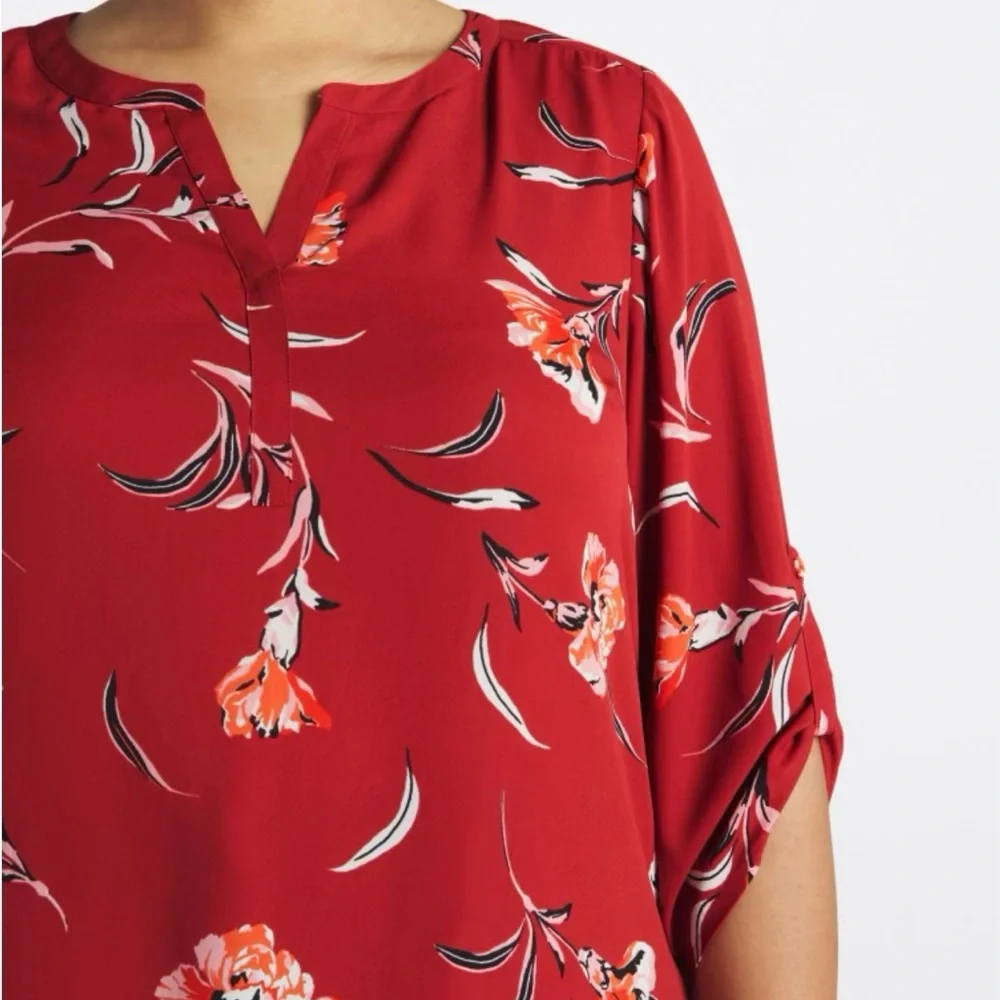 DANIEL RAINN Koda Split Neck Blouse NWT - Picture 2 of 7